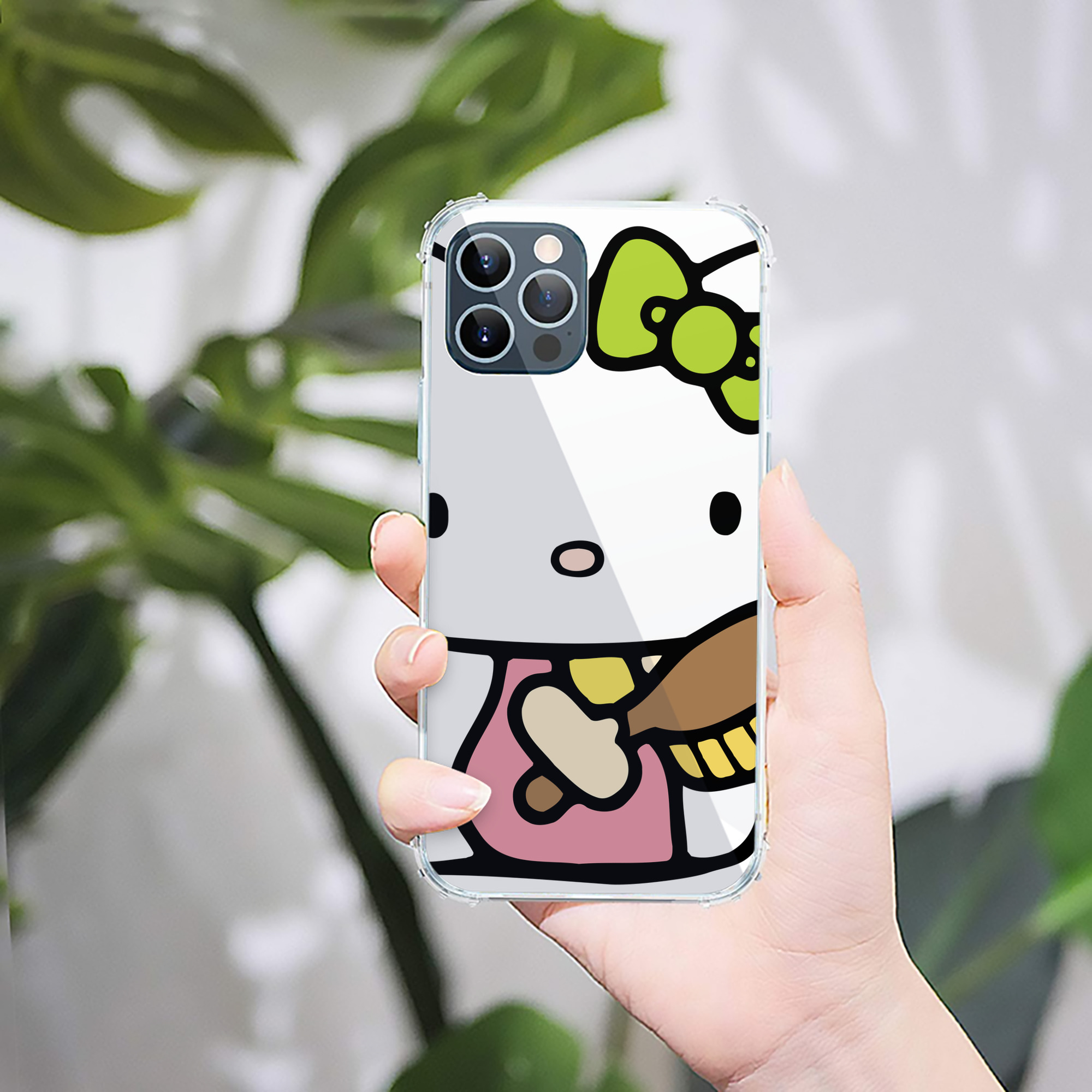 （画像用） Hello Kitty ハローキティ 【iPhone 12シリーズ対応】透明スマホケース（クリアソフトケース）